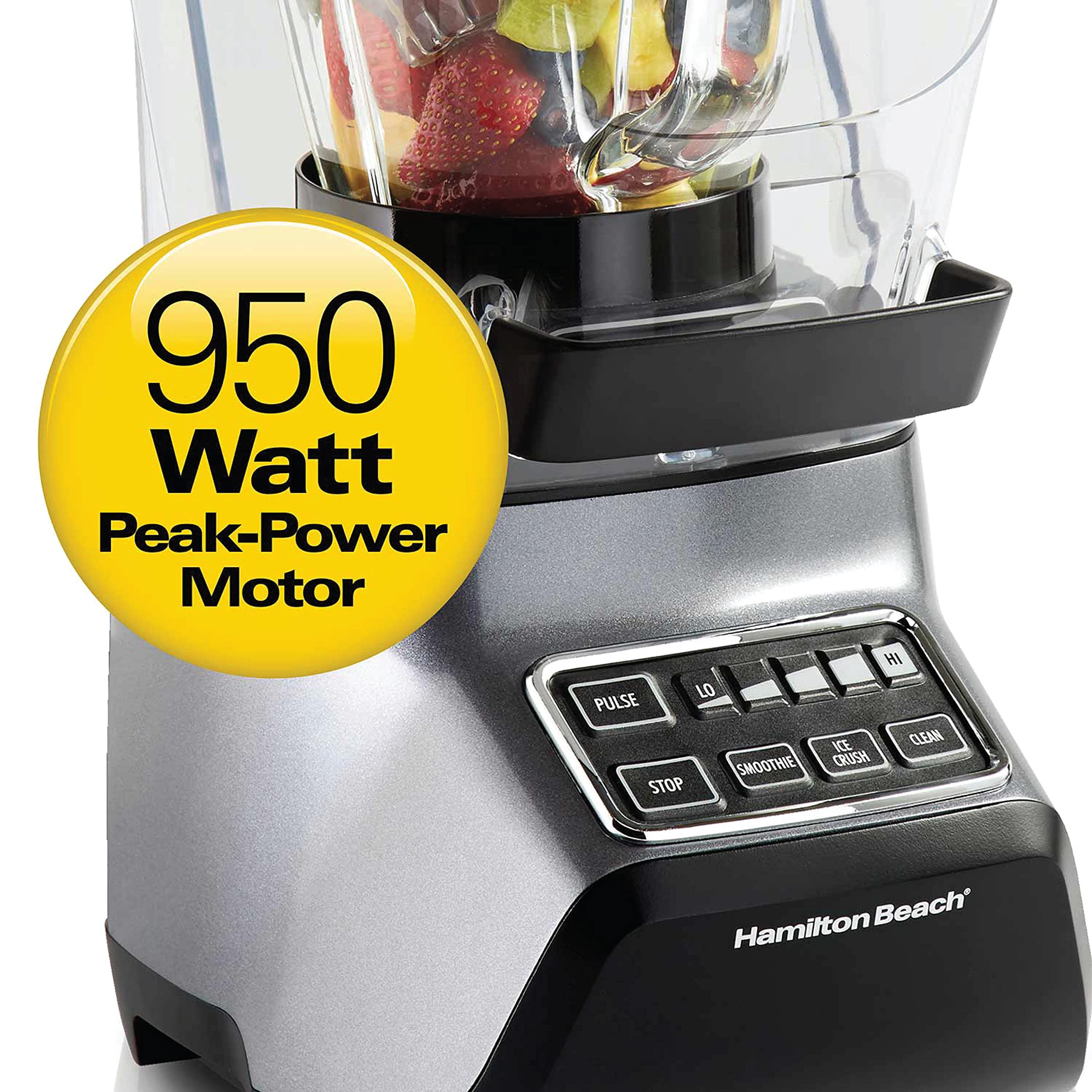 Hamilton Beach Quiet Blender, 55% Less Noise, 950 Peak Watts, 3 Presets Smoothie Ice Crush, 1.5L Glass Jar هاملتون بيتش خلاط هادئ، ضوضاء اقل بنسبة 55%، قدرة قصوى 950 واط، 3 اعدادات مسبقا لسحق الثلج والسموثي، وعاء زجاجي سعة 1.5 لتر Hamilton Beach Quiet Blender, 55% Less Noise, 950 Peak Watts, 3 Presets Smoothie Ice Crush, 1.5L Glass Jar هاملتون بيتش خلاط هادئ، ضوضاء اقل بنسبة 55%، قدرة قصوى 950 واط، 3 اعدادات مسبقا لسحق الثلج والسموثي، وعاء زجاجي سعة 1.5 لتر